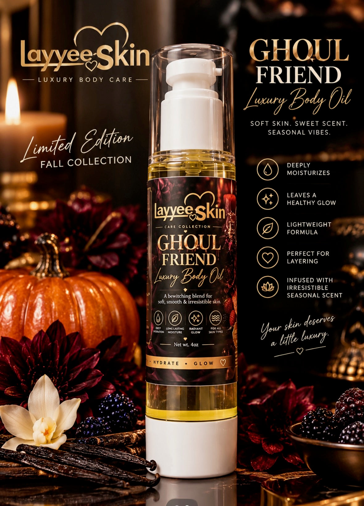Ghoul Friend Luxury Body Oil – Limited Edition Fall Collection