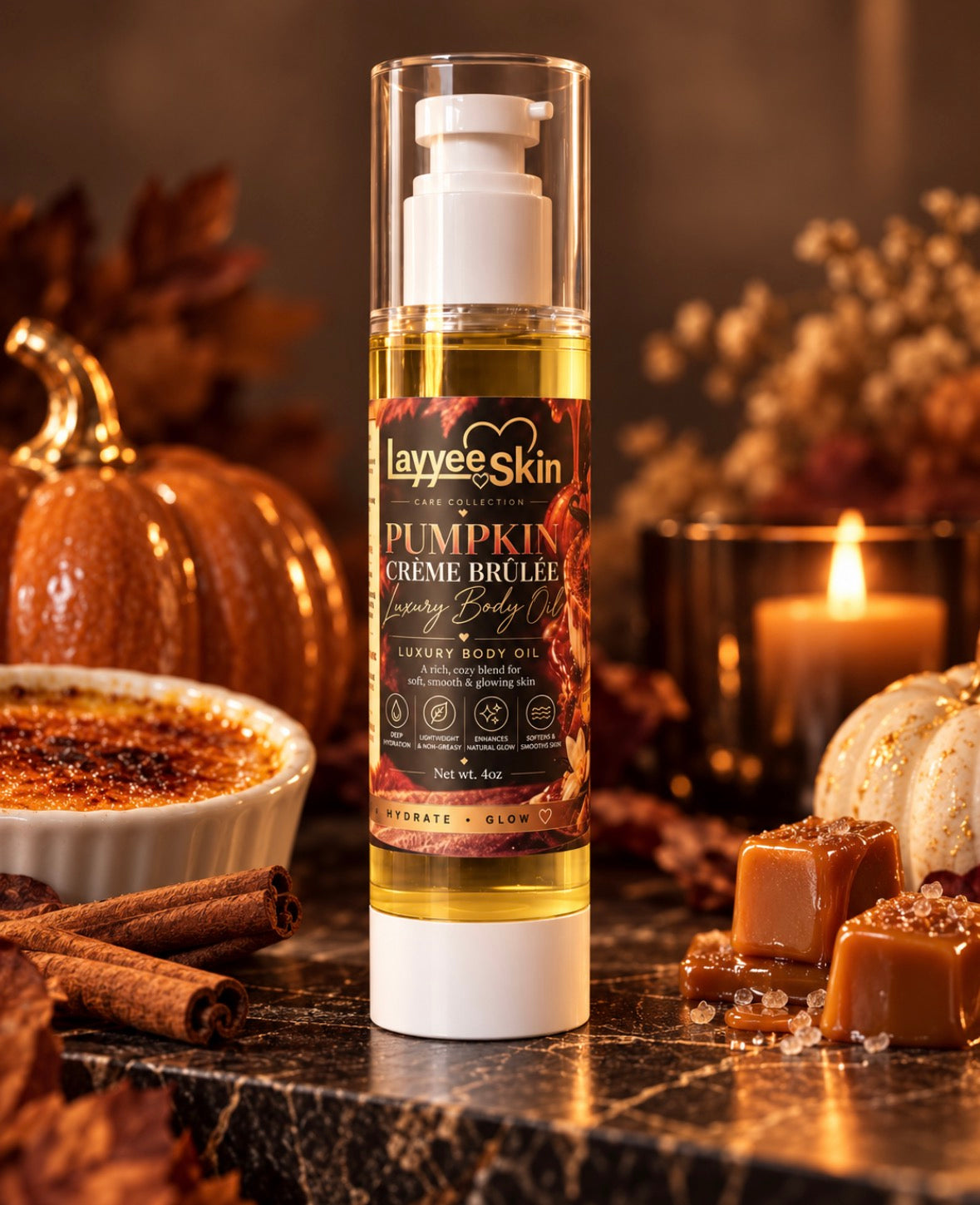 Pumpkin Crème Brûlée | Luxury Body Oil -Limited edition Fall collection